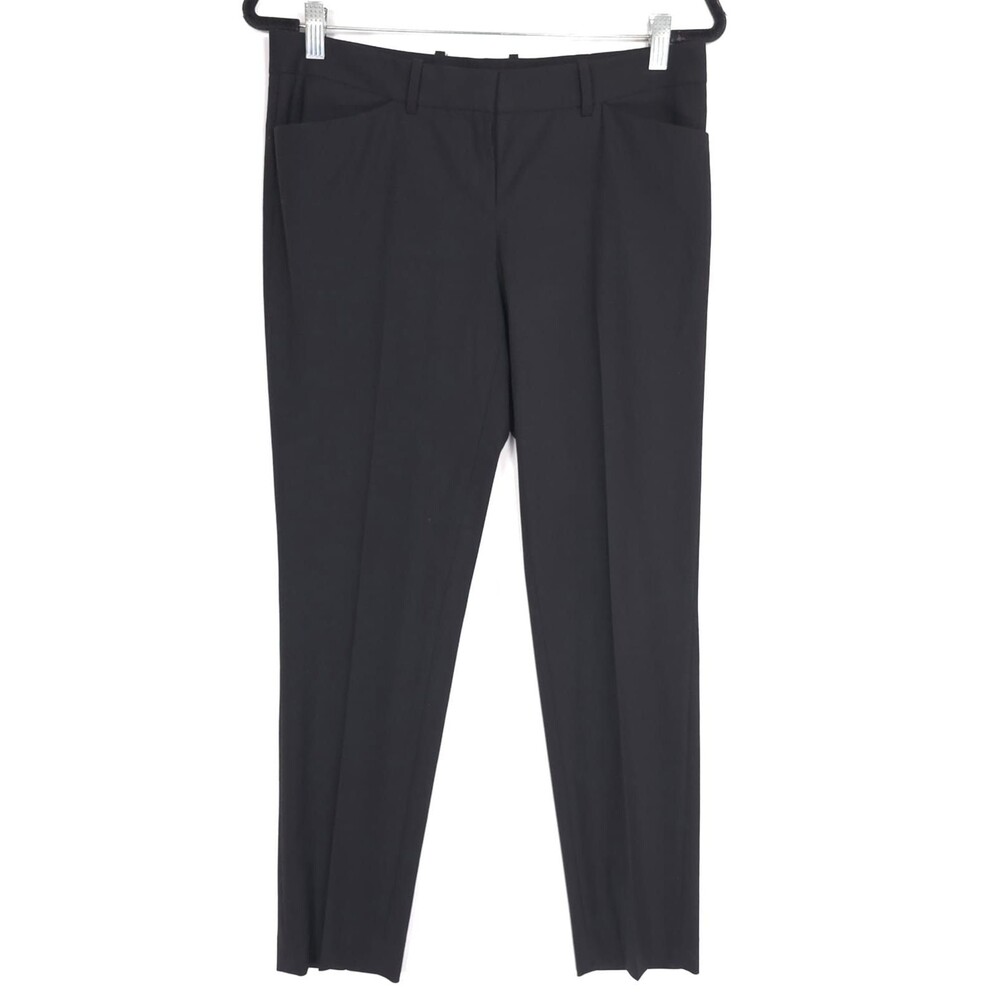 LAFAYETTE 148 New York Dress Pants Black Wool‎ Stretch Women 4 Slim Tailored
